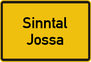 Ortsschild Sinntal-Jossa